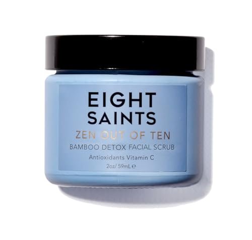 Eight Saints Zen Out Of Ten Bambus Gesichts-Peeling – Tägliches Peeling mit Bambusfasern für verstopfte Poren, Mitesser, Unreinheiten und stumpfe Haut, mit Vitamin C & Aloe Vera, 57 g