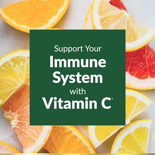 Nature's Bounty Vitamin C 1000 mg – Immunsystem & Antioxidantien, 300 vegetarische Kapseln
