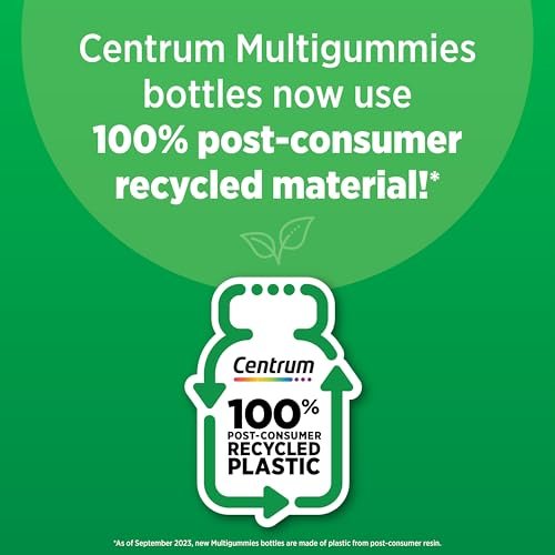 Centrum MultiGummies Gummie-Multivitamin für Männer, Multivitamin-/Mineralstoffpräparat mit Selen, Antioxidantien und Vitamin D3, gemischter Fruchtgeschmack – 170 Stück