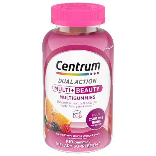 Centrum Multivitamin Gummies – 100 Stück, Tägliche Vitaminergänzung für Erwachsene