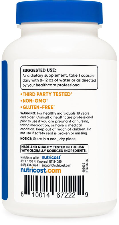 Nutricost P5P Vitamin B6 Supplement 50mg, 240 Kapseln (Pyridoxal-5-Phosphat) - Vegetarierfreundlich, Nicht-GVO, Glutenfrei