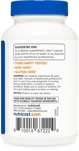 Nutricost P5P Vitamin B6 Supplement 50mg, 240 Kapseln (Pyridoxal-5-Phosphat) - Vegetarierfreundlich, Nicht-GVO, Glutenfrei