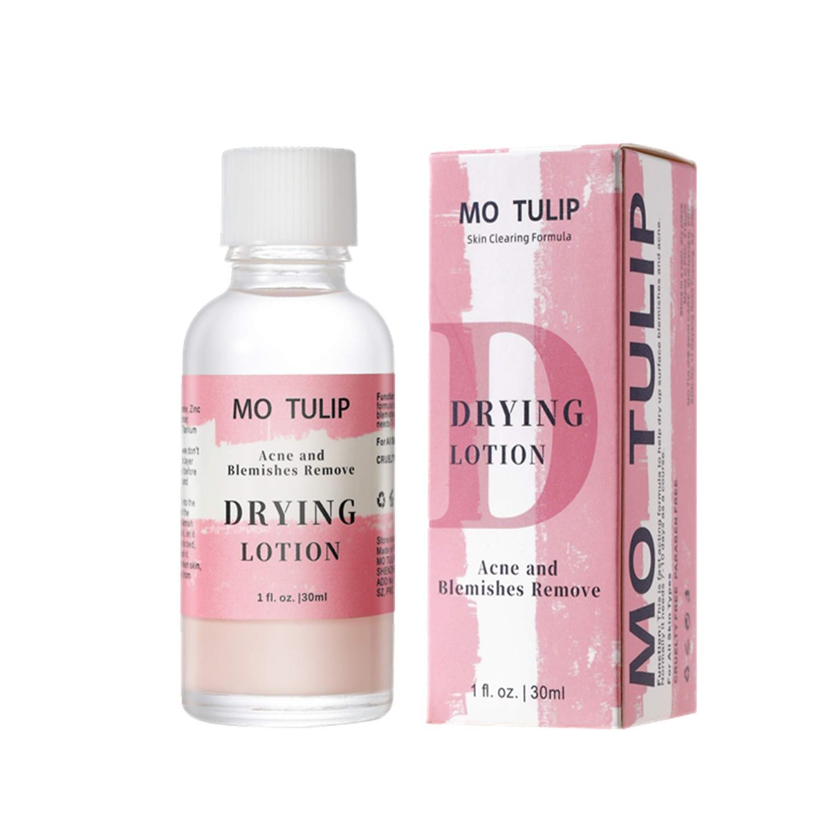 MO TULIP Akne-Trocknungslotion, Über Nacht Akne-Säure und Pickel-Spot-Behandlung für Gesicht und Körper, Pickel-Lotion zur Austrocknung von Pickeln, Hautunreinheiten und Reinigung der Poren (30 ml)