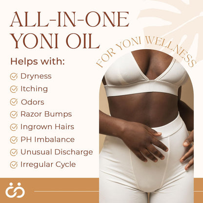 Yoni Oil Natürlich Minzfrisch Femininöl – Trockenheit, reduziert Geruch, stellt pH-Gleichgewicht wieder her, rein natürlich, Kräuter-Yoni-Mischung mit Teebaumöl, Lemongras, Jasmin & Kamillenölen, 30 ml