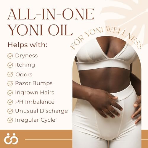 Yoni Oil Natürlich Minzfrisch Femininöl – Trockenheit, reduziert Geruch, stellt pH-Gleichgewicht wieder her, rein natürlich, Kräuter-Yoni-Mischung mit Teebaumöl, Lemongras, Jasmin & Kamillenölen, 30 ml