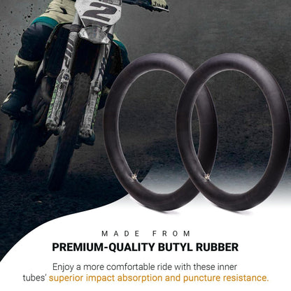 AR-PRO 2er-Pack Motorrad-Innenschläuche 2.50/2.75-17 (70/100-17) – Passend für Honda, Coolster, TaoTao, 110cc, 125cc und 140cc Dirt Bikes, Mopeds und Roller