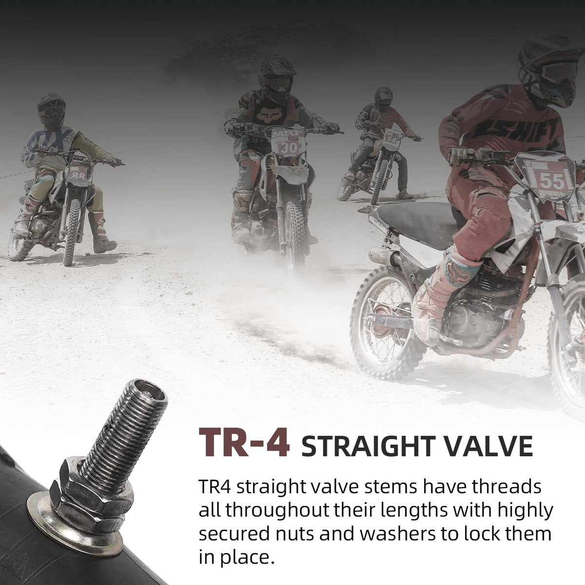 AR-PRO 2er-Pack Motorrad-Innenschläuche 2.50/2.75-17 (70/100-17) – Passend für Honda, Coolster, TaoTao, 110cc, 125cc und 140cc Dirt Bikes, Mopeds und Roller
