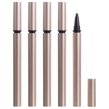 5er Set Nachfüllbarer Eyeliner-Stift, Gold, leerer Eyeliner-Tube zum Selbermachen, DIY-Eyeliner, wiederverwendbarer Eyeliner-Pen, 13x1 cm, Kunststoff