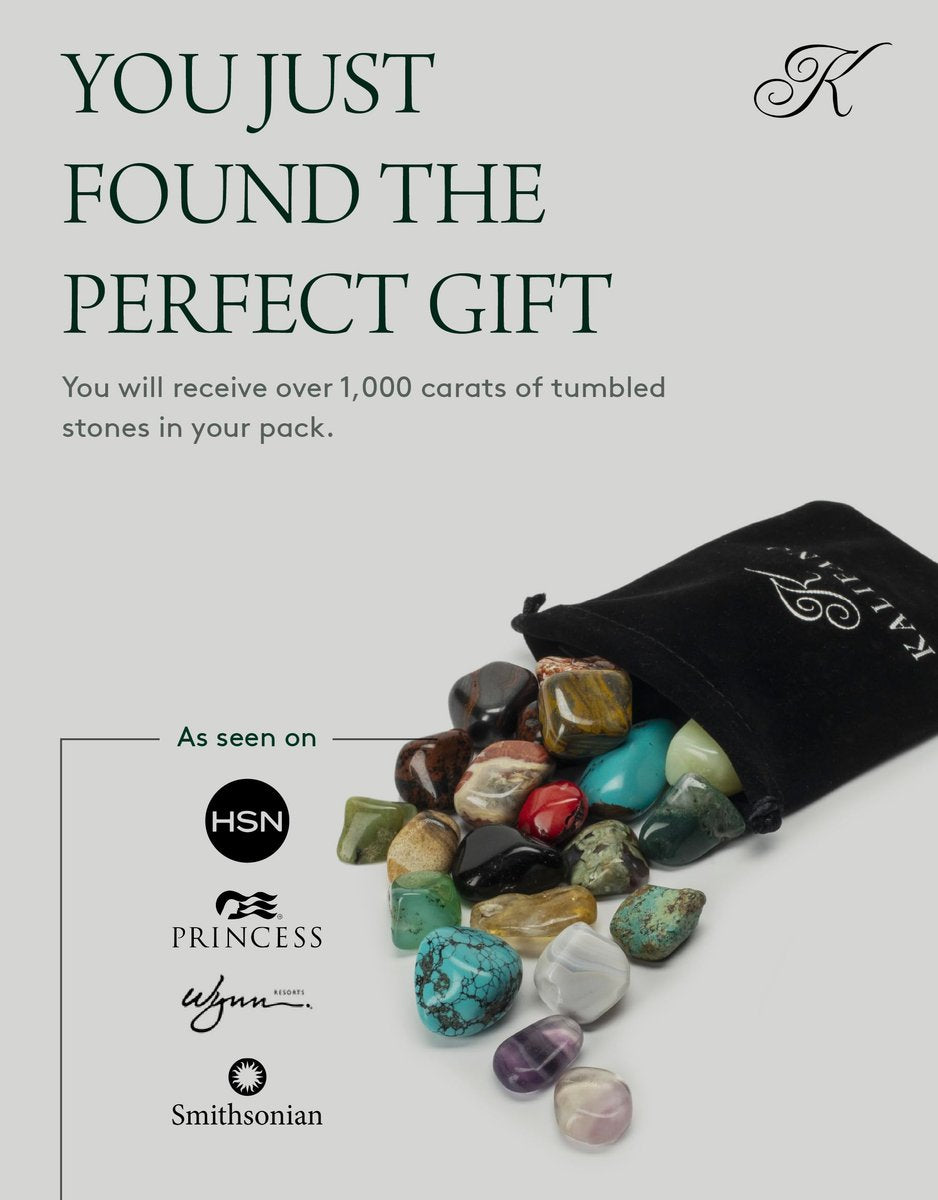KALIFANO Bulk Tumbled Stones – Über 1.000 Karat gemischte polierte Heilsteine & Kristalle für Reiki, Basteln, Kinder & Dekoration (inkl. Rosenquarz, Howlith Türkis, Fluorit, Unakit, Lapislazuli)