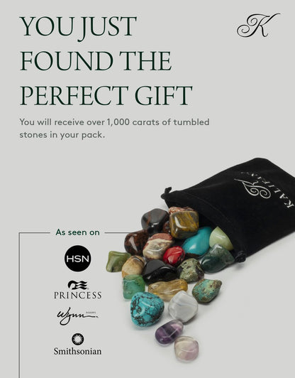 KALIFANO Bulk Tumbled Stones – Über 1.000 Karat gemischte polierte Heilsteine & Kristalle für Reiki, Basteln, Kinder & Dekoration (inkl. Rosenquarz, Howlith Türkis, Fluorit, Unakit, Lapislazuli)