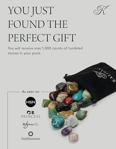 KALIFANO Bulk Tumbled Stones – Über 1.000 Karat gemischte polierte Heilsteine & Kristalle für Reiki, Basteln, Kinder & Dekoration (inkl. Rosenquarz, Howlith Türkis, Fluorit, Unakit, Lapislazuli)