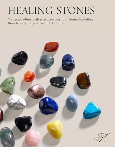 KALIFANO Bulk Tumbled Stones – Über 1.000 Karat gemischte polierte Heilsteine & Kristalle für Reiki, Basteln, Kinder & Dekoration (inkl. Rosenquarz, Howlith Türkis, Fluorit, Unakit, Lapislazuli)