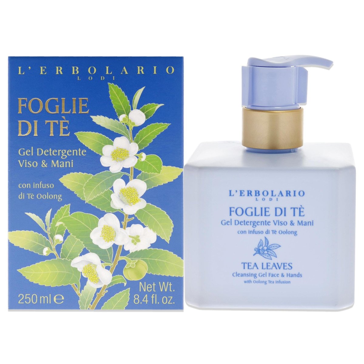 L'Erbolario Duschgel mit Teeblättern – Pflegendes, feuchtigkeitsspendendes und schützendes Duschbad für erfrischende Reinigung, 250 ml