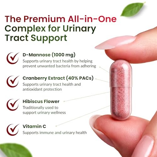 ForestLeaf D-Mannose 1000mg Kapseln – Mit Cranberry, Hibiskus & Vitamin C für die Harnwegsgesundheit von Frauen und Männern – 60 Kapseln