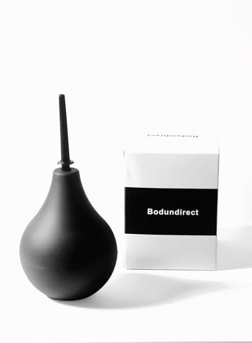 BodunDirect Anal-Dusche Einlaufbirne Vaginaldusche Einlaufreiniger für Frauen- oder Männergesundheit – für Wasser- oder Kaffee-Darmreinigung, Entgiftung und Verstopfung (Schwarz, 220 ml)