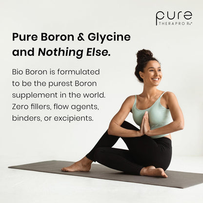 Bio Boron, 10mg/Kapsel, Bororganischer Glycin-Boron-Komplex für Männer & Frauen, veganes Mineralstoffpräparat für Knochen, Herz-Kreislauf-Funktion & Immununterstützung, 90 vegetarische Kapseln