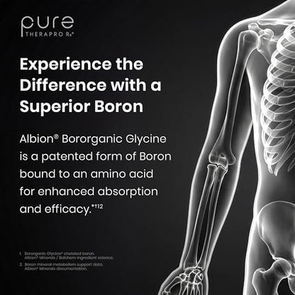 Bio Boron, 10mg/Kapsel, Bororganischer Glycin-Boron-Komplex für Männer & Frauen, veganes Mineralstoffpräparat für Knochen, Herz-Kreislauf-Funktion & Immununterstützung, 90 vegetarische Kapseln