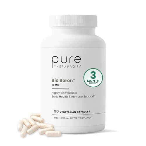 Bio Boron, 10mg/Kapsel, Bororganischer Glycin-Boron-Komplex für Männer & Frauen, veganes Mineralstoffpräparat für Knochen, Herz-Kreislauf-Funktion & Immununterstützung, 90 vegetarische Kapseln
