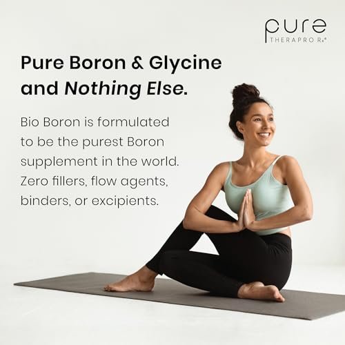 Bio Boron, 10mg/Kapsel, Bororganischer Glycin-Boron-Komplex für Männer & Frauen, veganes Mineralstoffpräparat für Knochen, Herz-Kreislauf-Funktion & Immununterstützung, 90 vegetarische Kapseln