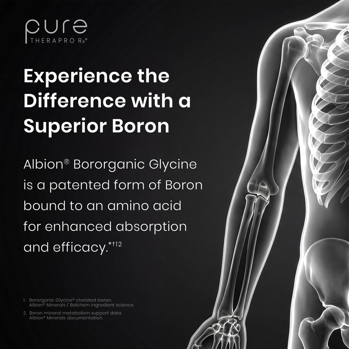 Bio Boron, 10mg/Kapsel, Bororganischer Glycin-Boron-Komplex für Männer & Frauen, veganes Mineralstoffpräparat für Knochen, Herz-Kreislauf-Funktion & Immununterstützung, 90 vegetarische Kapseln