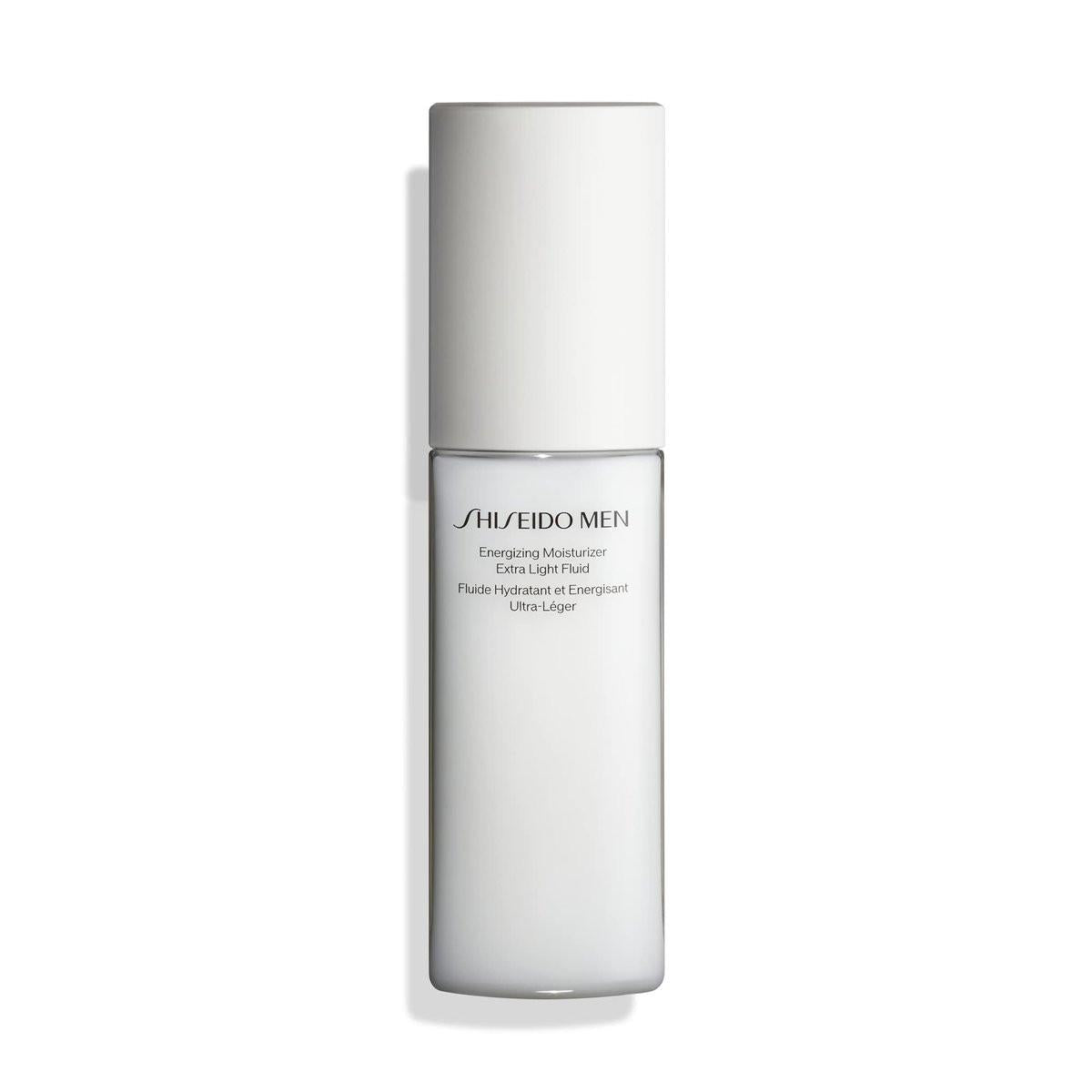 Shiseido Men Energizing Moisturizer Extra Light Fluid - 100 ml - Reduziert das Erscheinungsbild von feinen Linien, Fältchen, fahler Haut & Trockenheit - Nicht fettend, extra leichte Textur