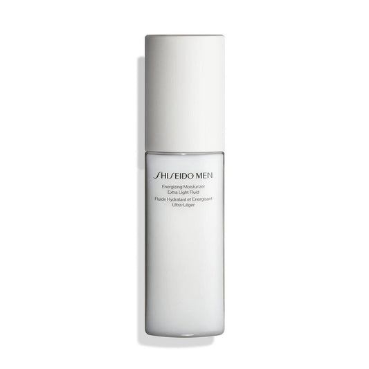 Shiseido Men Energizing Moisturizer Extra Light Fluid - 100 ml - Reduziert das Erscheinungsbild von feinen Linien, Fältchen, fahler Haut & Trockenheit - Nicht fettend, extra leichte Textur