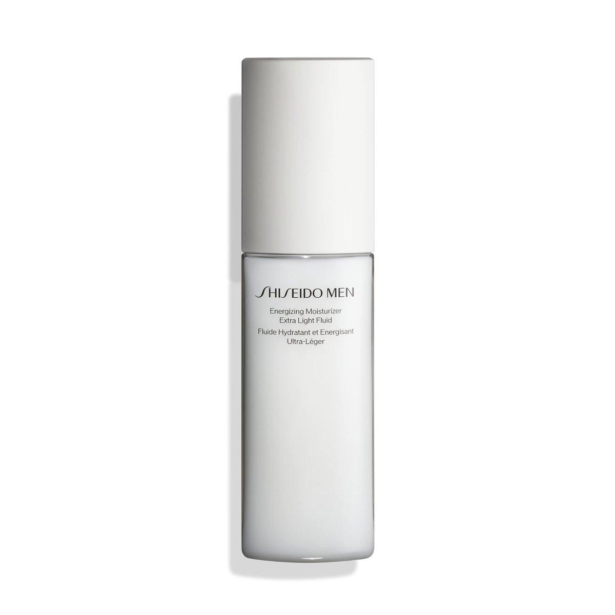 Shiseido Men Energizing Moisturizer Extra Light Fluid - 100 ml - Reduziert das Erscheinungsbild von feinen Linien, Fältchen, fahler Haut & Trockenheit - Nicht fettend, extra leichte Textur