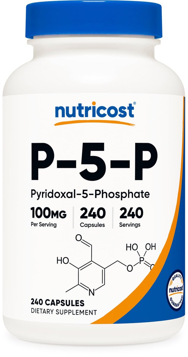 Nutricost P5P Vitamin B6 Supplement 100mg, 240 Kapseln (Pyridoxal-5-Phosphat) - Vegetarierfreundlich, Nicht-GVO, Glutenfrei
