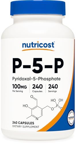 Nutricost P5P Vitamin B6 Supplement 100mg, 240 Kapseln (Pyridoxal-5-Phosphat) - Vegetarierfreundlich, Nicht-GVO, Glutenfrei