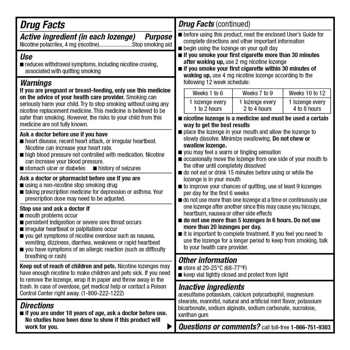 Nikotin-Lutschtablette mit Minzgeschmack, 4 mg, Raucherentwöhnung, 27 Stück