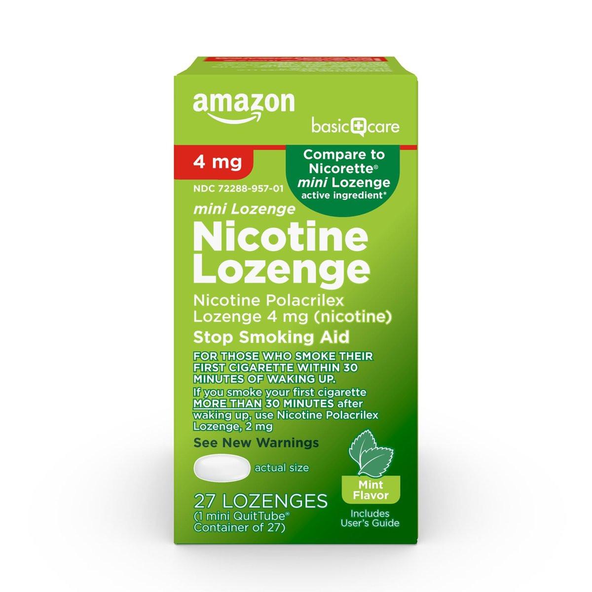 Nikotin-Lutschtablette mit Minzgeschmack, 4 mg, Raucherentwöhnung, 27 Stück