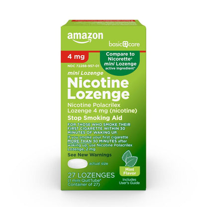 Nikotin-Lutschtablette mit Minzgeschmack, 4 mg, Raucherentwöhnung, 27 Stück