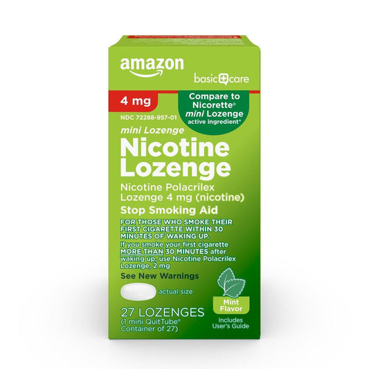Nikotin-Lutschtablette mit Minzgeschmack, 4 mg, Raucherentwöhnung, 27 Stück