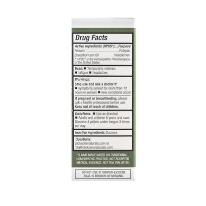 Jackson's #4 Zellsalz Ferr phos 6X (500 Pellets) – Veganes, laktosefreies Schuessler-Salz Ferrum phosphoricum 6X (Hergestellt in den USA)