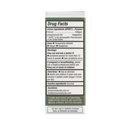 Jackson's #4 Zellsalz Ferr phos 6X (500 Pellets) – Veganes, laktosefreies Schuessler-Salz Ferrum phosphoricum 6X (Hergestellt in den USA)