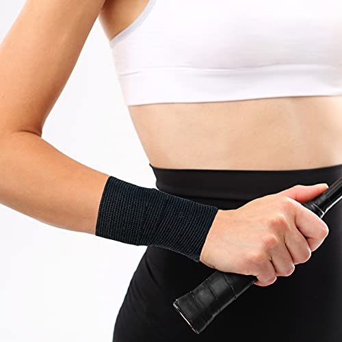 24er Pack 2" x 5 Yards CARBOU Selbstklebende Bandagen Sportwickel, Athletische Elastische Kohäsionsbandage für Sport, Verletzungen, Behandlungen und Genesung, Erste-Hilfe-Veterinärwickel für Katzen, Hunde - Schwarz