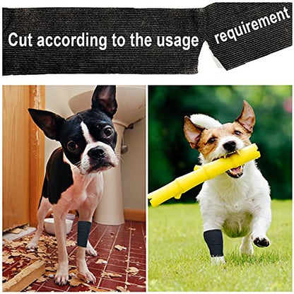 24er Pack 2" x 5 Yards CARBOU Selbstklebende Bandagen Sportwickel, Athletische Elastische Kohäsionsbandage für Sport, Verletzungen, Behandlungen und Genesung, Erste-Hilfe-Veterinärwickel für Katzen, Hunde - Schwarz