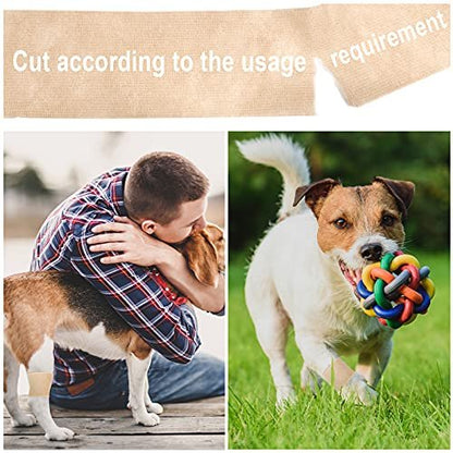 24er Pack 2" x 5 Yards Carbou Selbstklebende Bandagen Vorwickel, Athletische Elastische Kohäsionsbandage für Sport, Verletzungen, Behandlungen und Genesung, Erste-Hilfe-Veterinärwickel für Katze, Hund - Beige