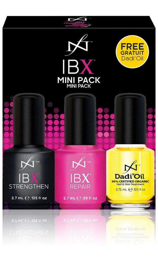 IBX Mini Duo Pack mit kostenlosem Dadi Öl – Nagelhärter & Nagelpflege für starke Nägel (klar, 2 x 30 ml)