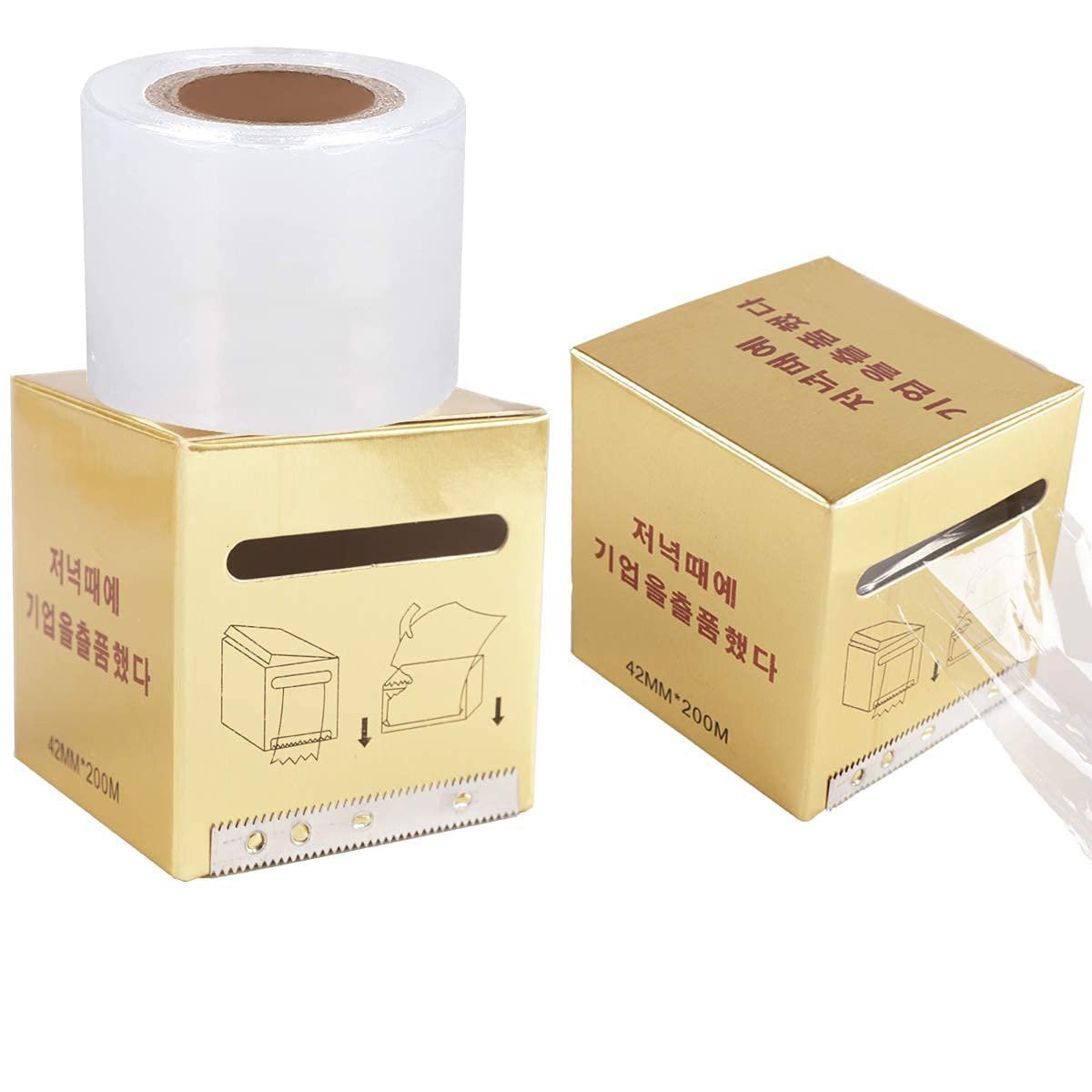 CICITOYWO Transparente Folienrolle für Microblading und Permanent Make-up – 2er-Pack, wiederverschließbar, 5 cm x 5 cm