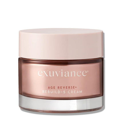 EXUVIANCE AGE REVERSE + Rebuild-5 Anti-Aging Feuchtigkeitscreme mit Sheabutter, Glycerin, Vitamin E, Pfingstrosen-Extrakt, PHA, Aminofil und MicroDiPeptide229, 50 ml