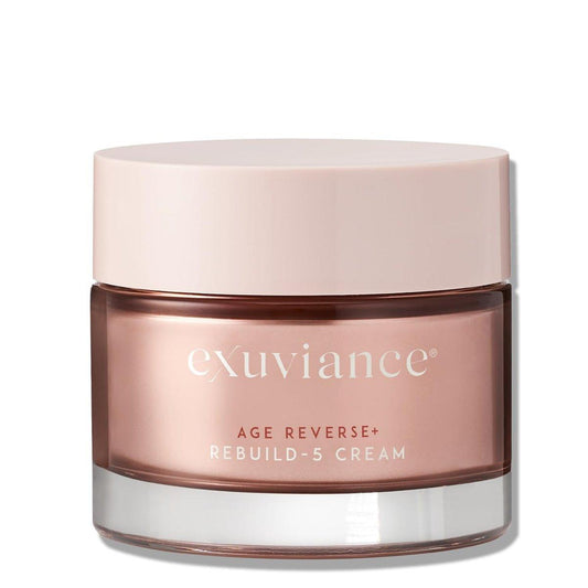 EXUVIANCE AGE REVERSE + Rebuild-5 Anti-Aging Feuchtigkeitscreme mit Sheabutter, Glycerin, Vitamin E, Pfingstrosen-Extrakt, PHA, Aminofil und MicroDiPeptide229, 50 ml