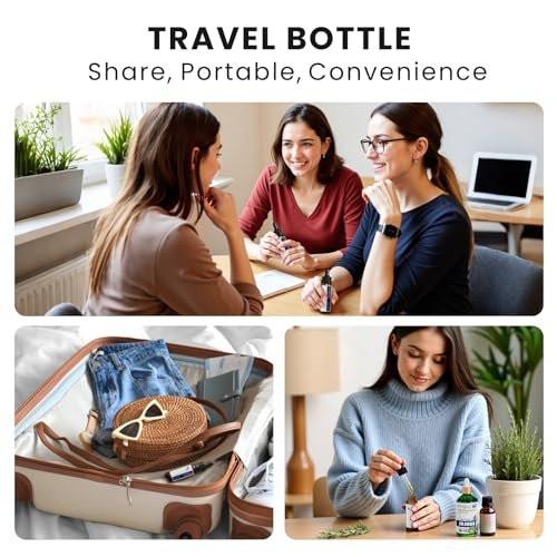 HIQILI Pfefferminzöl 100 ml – Ätherisches Öl für Diffuser, Spray & Aromatherapie – mit kostenloser Reiseflasche