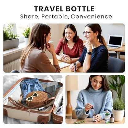 HIQILI Pfefferminzöl 100 ml – Ätherisches Öl für Diffuser, Spray & Aromatherapie – mit kostenloser Reiseflasche