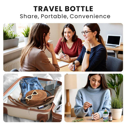HIQILI Pfefferminzöl 100 ml – Ätherisches Öl für Diffuser, Spray & Aromatherapie – mit kostenloser Reiseflasche