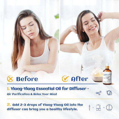 HIQILI Ylang-Ylang ätherisches Öl, langanhaltender Duft für Diffuser, Parfüms, Aromatherapie, DIY - 100 ml