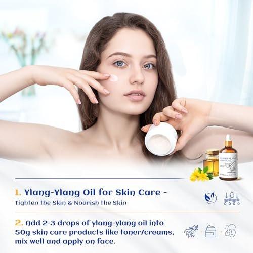 HIQILI Ylang-Ylang ätherisches Öl, langanhaltender Duft für Diffuser, Parfüms, Aromatherapie, DIY - 100 ml