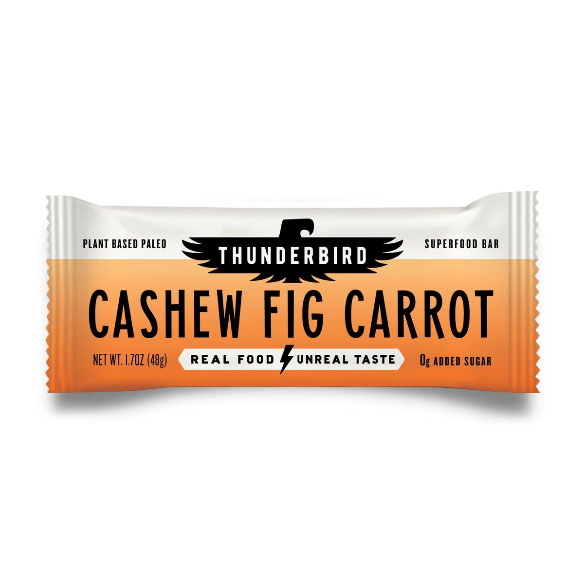 Thunderbird Real Food Energy Bars – Cashew Feige Karotte, 1,7 oz, Frucht- & Nuss-Riegel, ohne Zuckerzusatz, glutenfrei, 12er-Pack