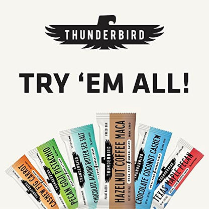 Thunderbird Bars Energie-Snack – Haselnuss Kaffee Maca, 12er-Pack (1,7 oz Riegel), glutenfrei, vegan, paleo, ohne Zuckerzusatz