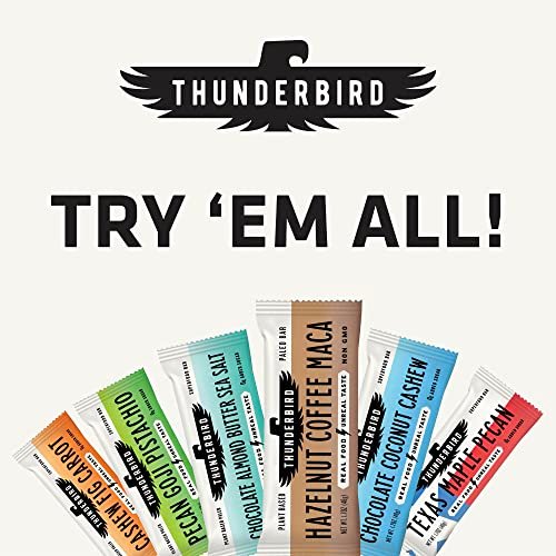 Thunderbird Real Food Energy Bars – Cashew Feige Karotte, 1,7 oz, Frucht- & Nuss-Riegel, ohne Zuckerzusatz, glutenfrei, 12er-Pack